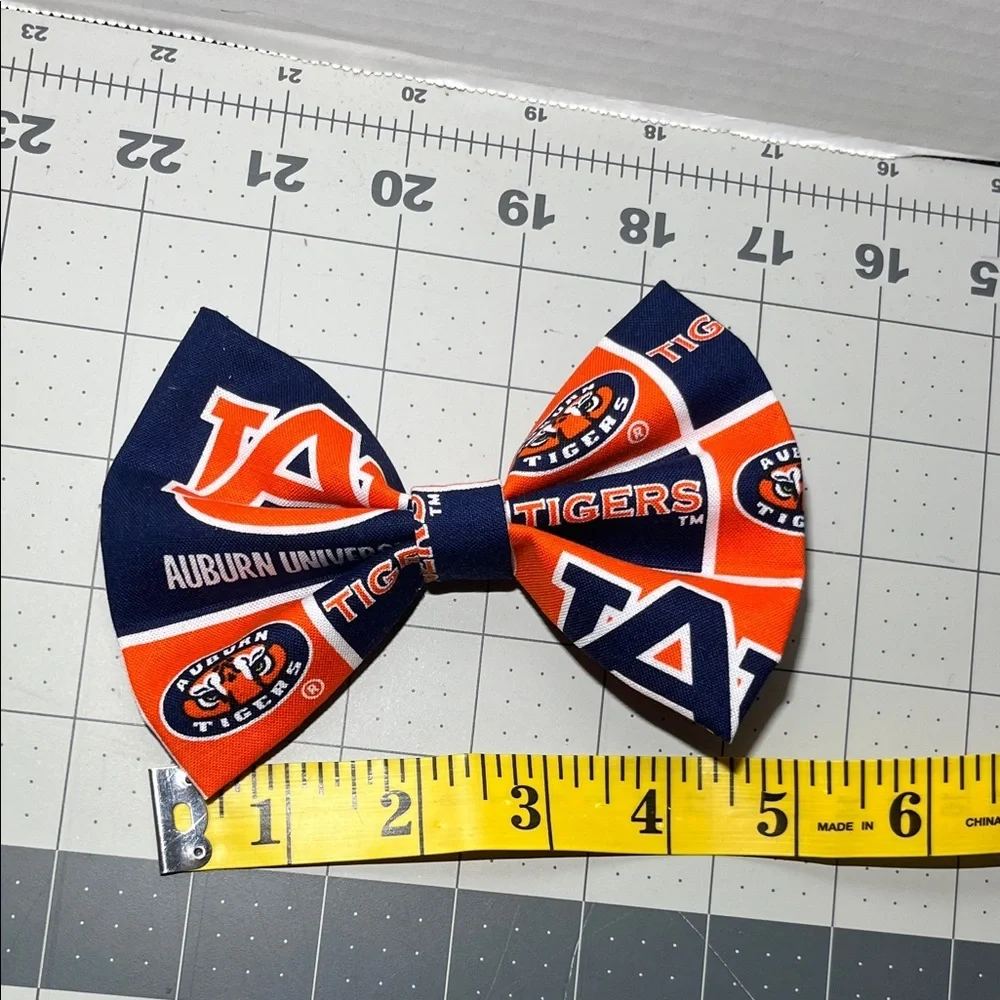 Kids Bow Tie - Navy and Orange - Picture 3 of 4